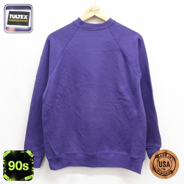 TULTEX 90s 長袖スウェット ラグラン パープル メンズM相当 | 古着