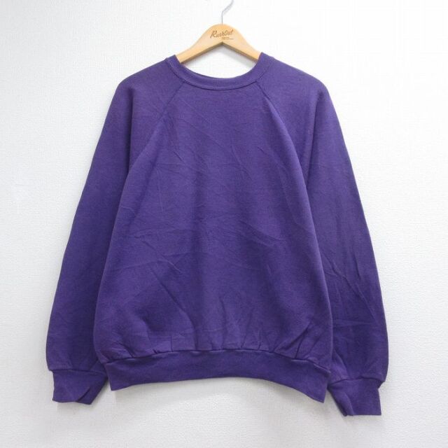 TULTEX 80s 長袖スウェット ラグラン パープル メンズL相当 | 古着
