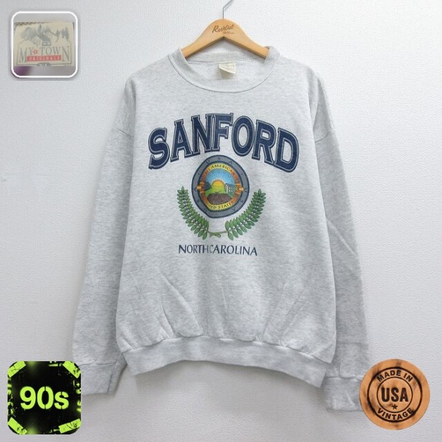 90s 長袖スウェット SANFORD グレー メンズXL相当 | 古着