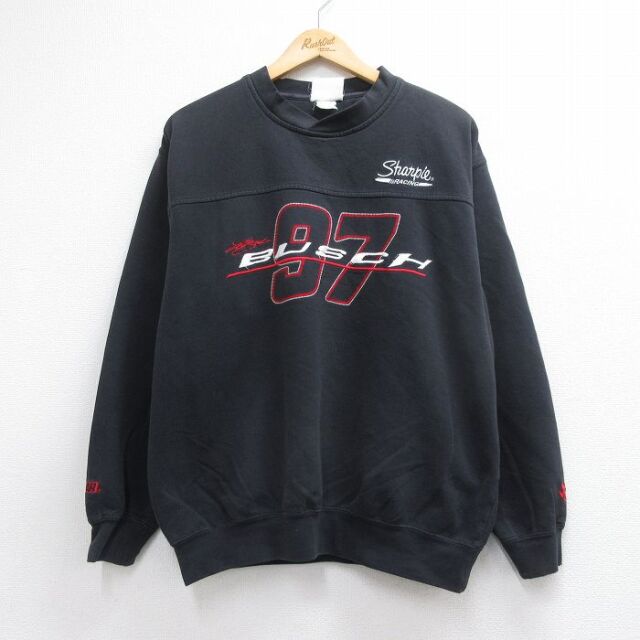 古着通販 L☆古着 長袖 スウェット メンズ クルーネック USA製 薄