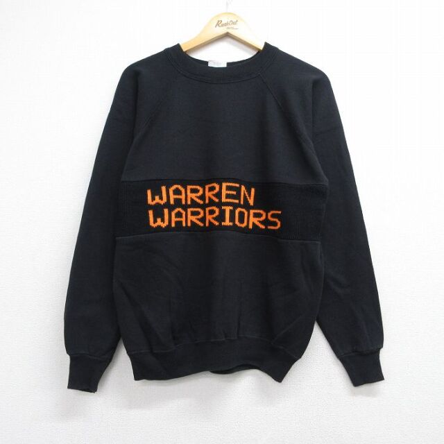ヘインズ 90s 長袖スウェット WARREN ラグラン ブラック メンズM相当 | 古着