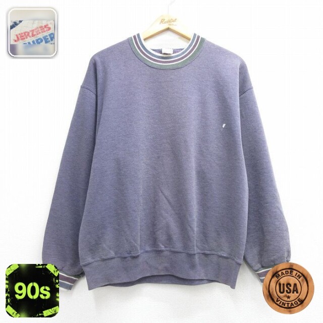 ジャージーズ 90s 長袖スウェット ネイビー メンズL相当 | 古着