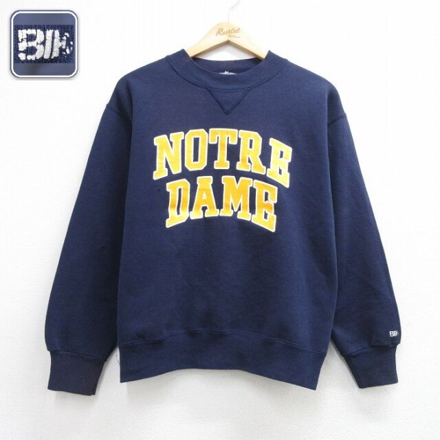 長袖 スウェット NOTREDAM クルーネック ネイビー メンズM相当 | 古着