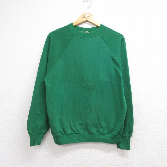 70s ラグランスウェット グリーン メンズM相当 | 古着