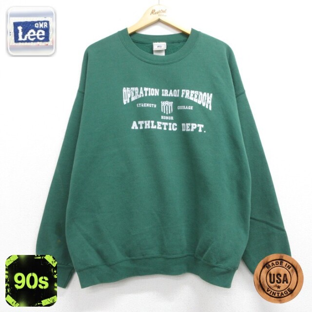 リー 90s 長袖スウェット グリーン メンズXL相当 | 古着