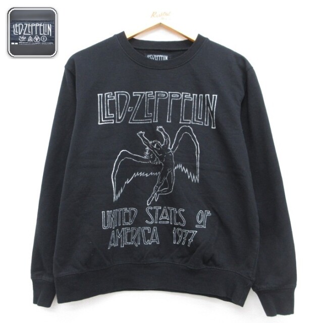 LED ZEPPELIN 長袖スウェット ロックバンド ブラック メンズM相当 | 古着