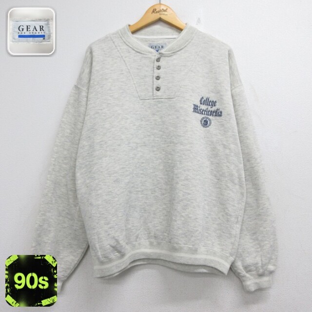 GEAR FOR SPORTS 90s 長袖スウェット カレッジ グレー メンズXL相当 | 古着