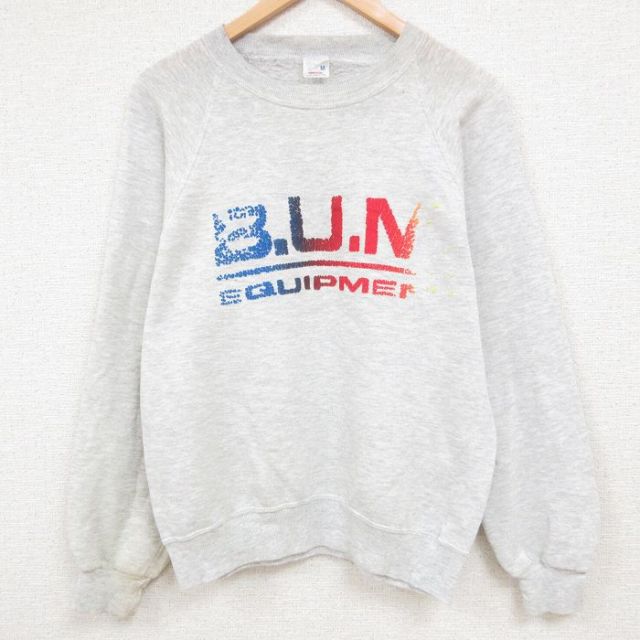 極美品 90s 45rpm スウェット トップス M レッド グレー JERZEES - ジャージーズ 90s オールド USA製 長袖 スウェット