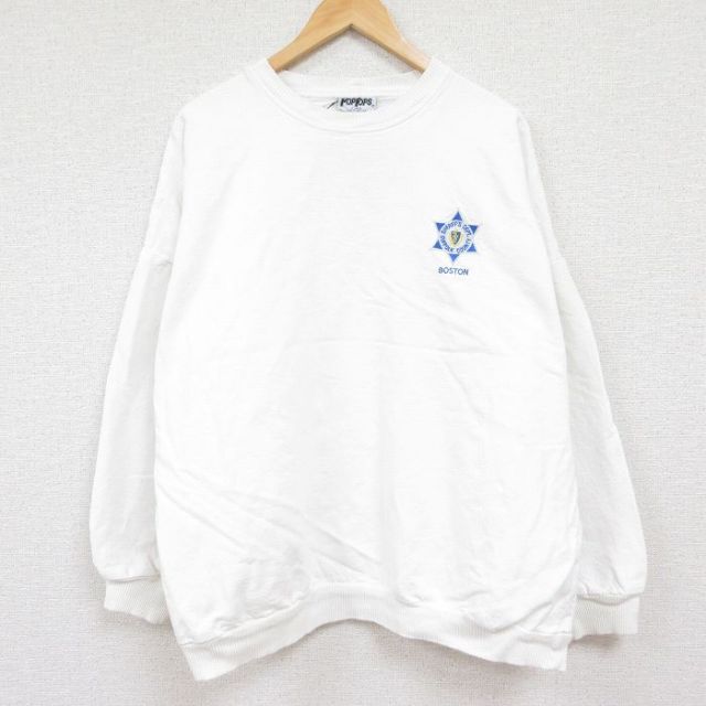 90s 長袖スウェット SHERIFFS DEPT ホワイト XL | 古着