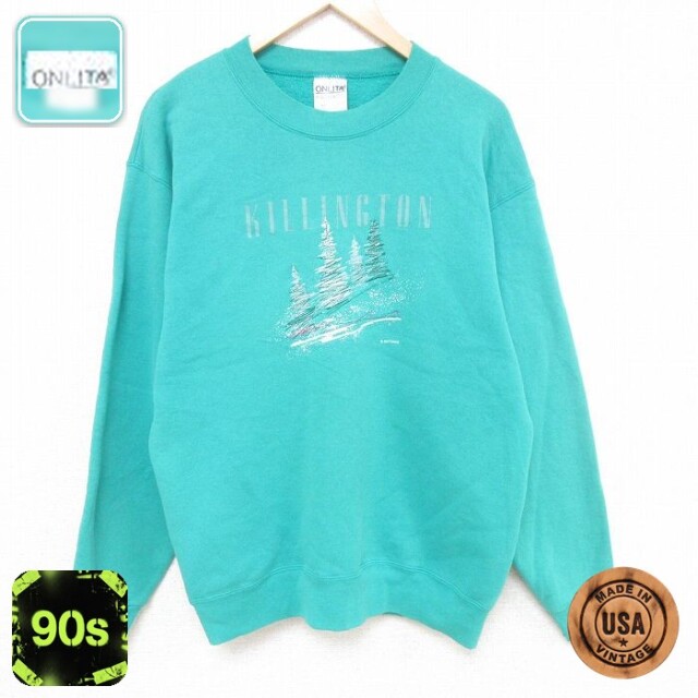 オニータ 90s 長袖スウェット KILLINGTON ライトブルー M | 古着