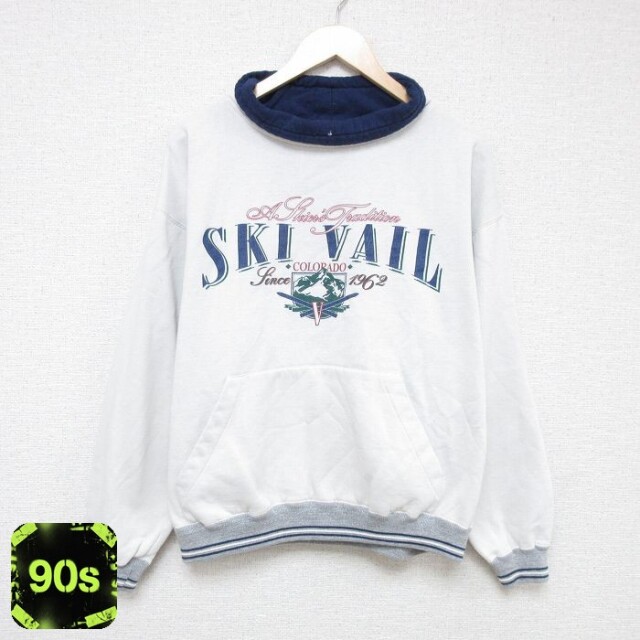【50%OFF】ベイル 90s 長袖スウェット タートルネック ホワイト XL | 古着