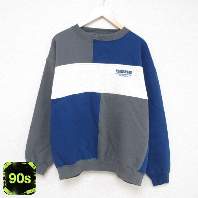 【50%OFF】ヒルトン 90s 長袖スウェット SIEBE ブルー XL | 古着