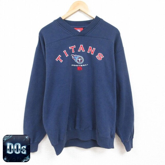 【50%OFF】00s 長袖スウェット NFL テネシータイタンズ刺繍 ネイビー メンズXL相当 | 古着