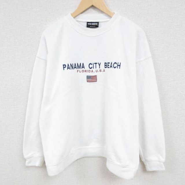 90s 長袖トップス パナマシティービーチ ホワイト XL | 古着
