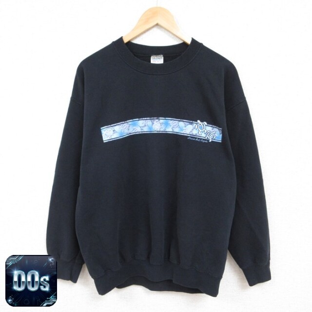 00s 長袖スウェット カメ ブラック XL | 古着