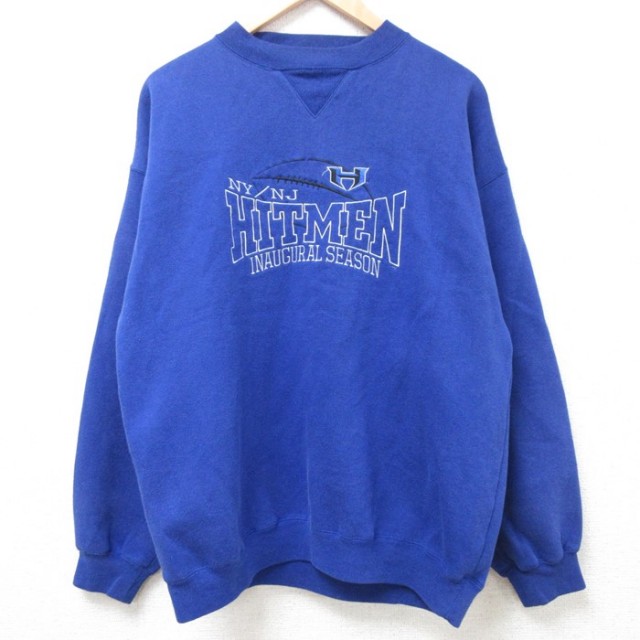 【50%OFF】00s 長袖スウェット ニューヨークニュージャージーヒットマン ネイビー L | 古着