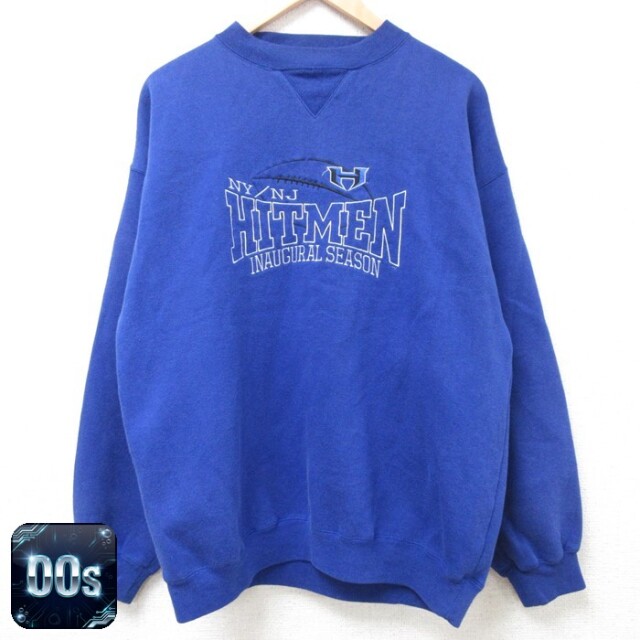 【50%OFF】00s 長袖スウェット ニューヨークニュージャージーヒットマン ネイビー L | 古着