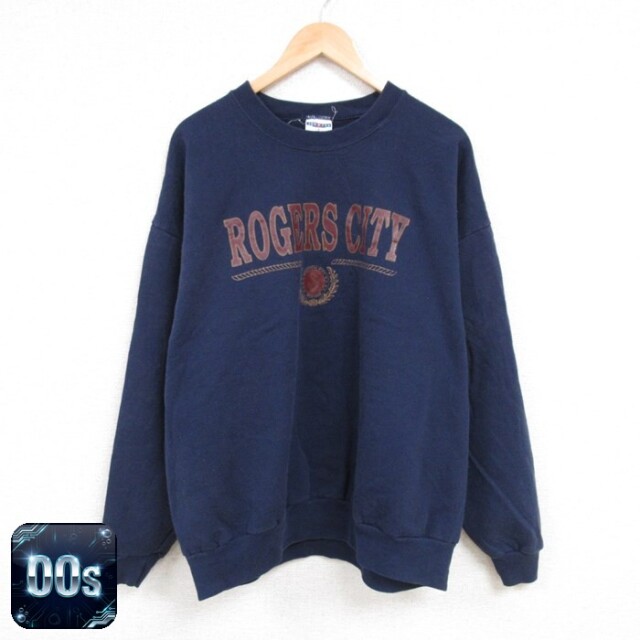 【50%OFF】ジャージーズ 00s 長袖スウェット ロジャーズシティ ネイビー XL | 古着