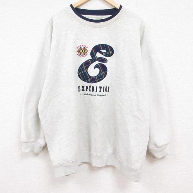 エクスプレス 90s 長袖スウェット 霜降り グレー XL | 古着