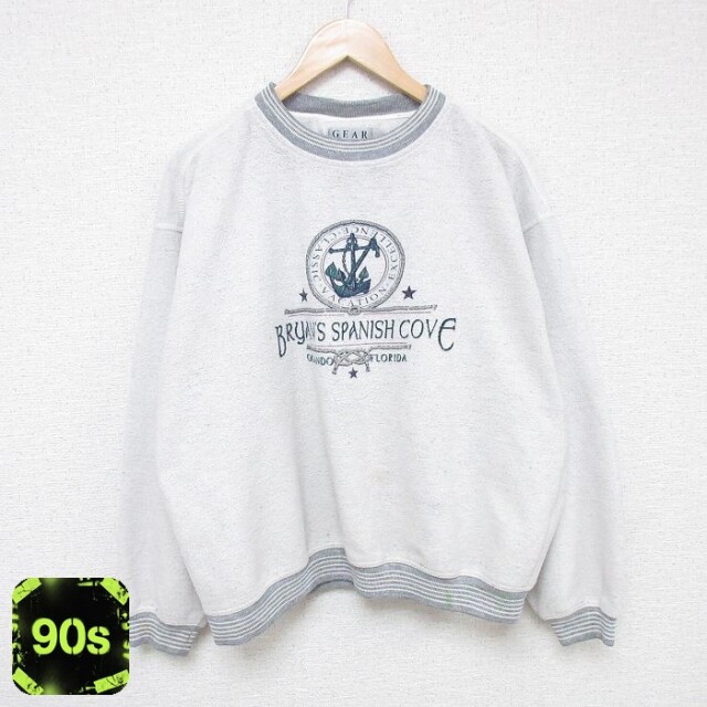 90s 長袖スウェット イカリ グレー XL | 古着