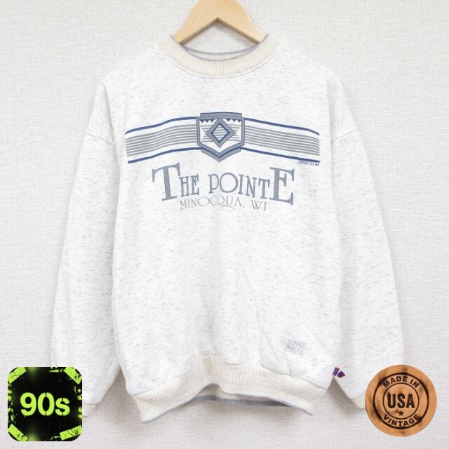 ミノクア 90s 長袖スウェット 霜降り グレー XL | 古着