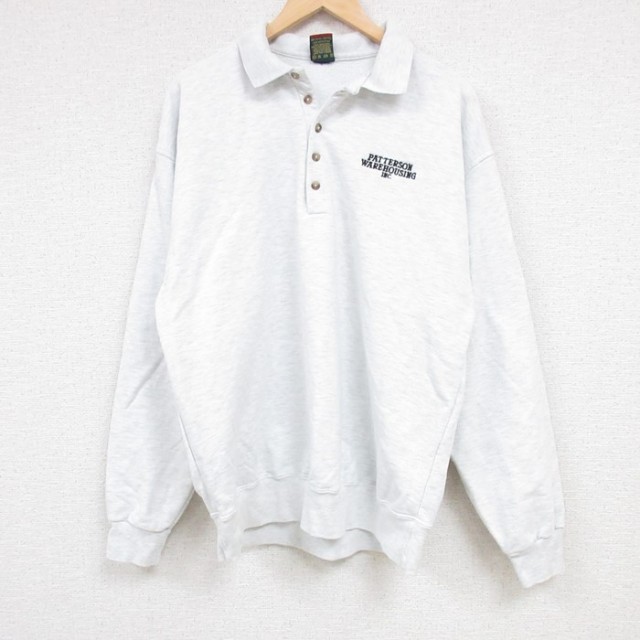 【50%OFF】90s 長袖スウェット PATTERSON WAREHOUSING 霜降り グレー L | 古着