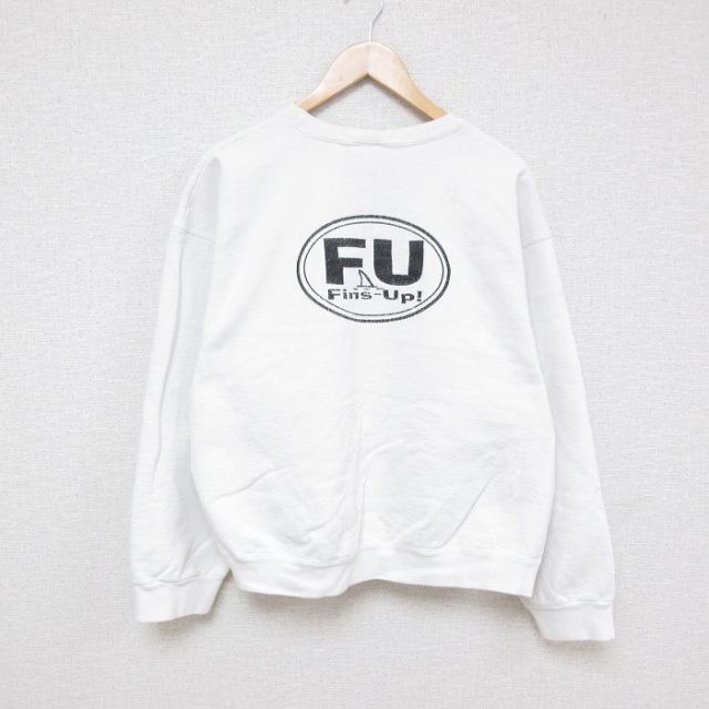 フルーツオブザルーム 00s 長袖スウェット FinsUp ホワイト XL | 古着