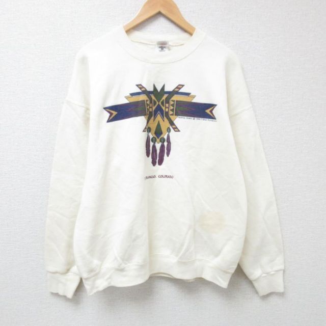 フルーツオブザルーム 90s 長袖スウェット デュランゴ ホワイト XL | 古着