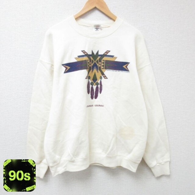 フルーツオブザルーム 90s 長袖スウェット デュランゴ ホワイト XL | 古着