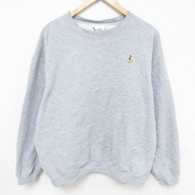 00s 長袖スウェット ミッキー グレー XL | 古着