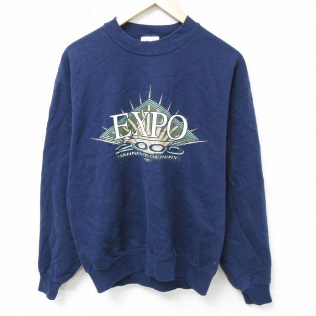 00s 長袖スウェット エキスポ2000 ネイビー M | 古着