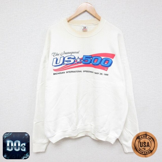 フルーツオブザルーム 00s 長袖スウェット ミシガン ホワイト XL | 古着