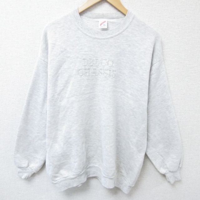 【50%OFF】ジャージーズ 90s 長袖スウェット DELCO 刺繍 グレー L | 古着