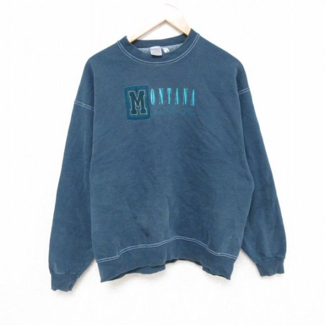 【50%OFF】フルーツオブザルーム 90s 長袖スウェット モンタナ グリーン L | 古着