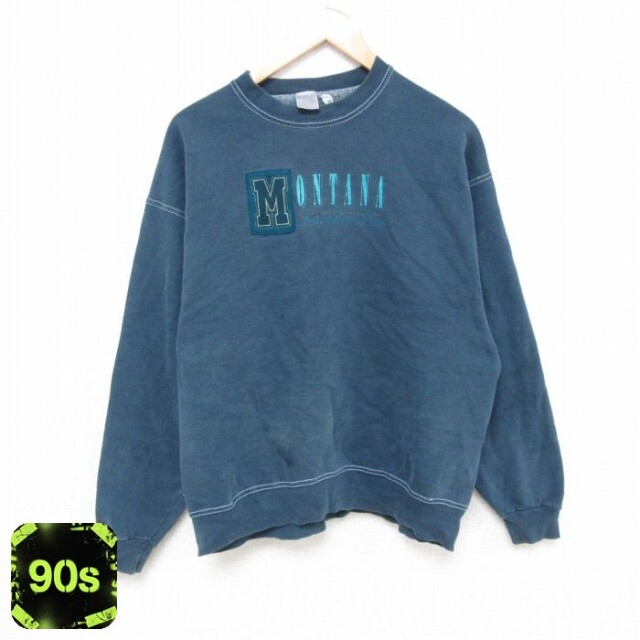 フルーツオブザルーム 90s 長袖スウェット モンタナ グリーン L | 古着