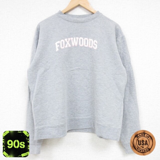 90s 長袖スウェット FOXWOODS グレー メンズL相当 | 古着