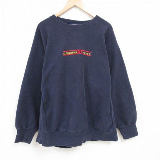 MVスポーツ 00s 長袖スウェット セントローレンス川刺繍 ネイビー XL | 古着