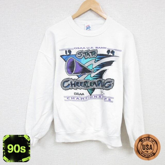 ジャージーズ 90s 長袖スウェット チアリーディング ホワイト L | 古着