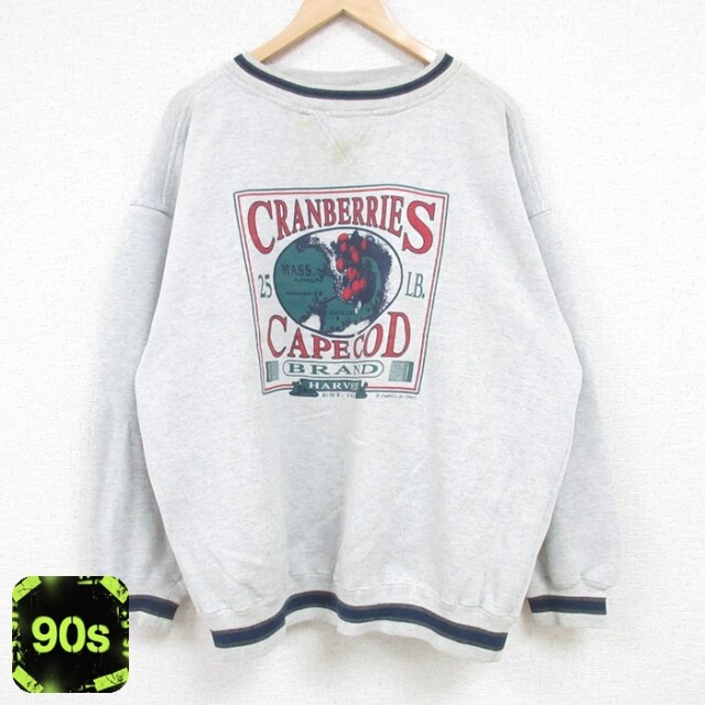 90s 長袖スウェット 霜降り グレー XL | 古着