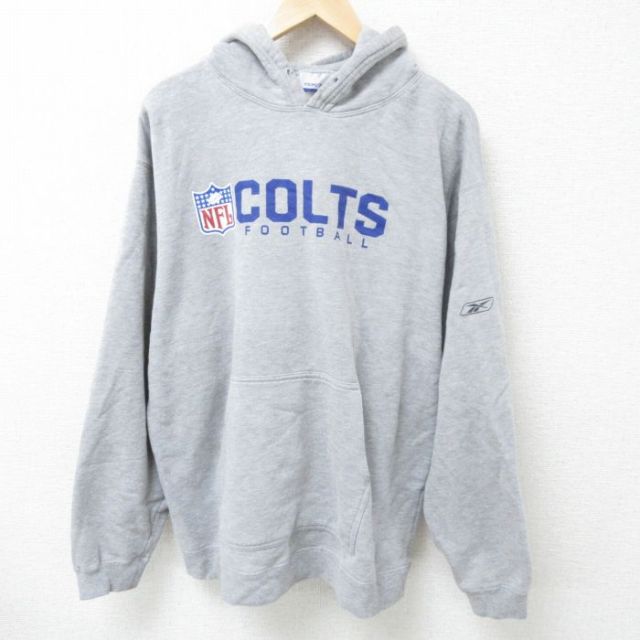 リーボック NY JETS スウェットパーカー グレー NFL 刺繍ロゴ
