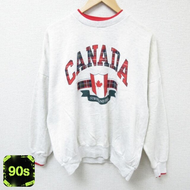 90s 長袖スウェット 霜降り グレー XL | 古着