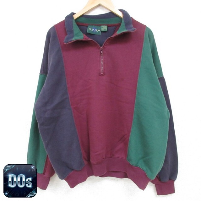 00s 長袖ハーフジップスウェット ネイビー XL | 古着
