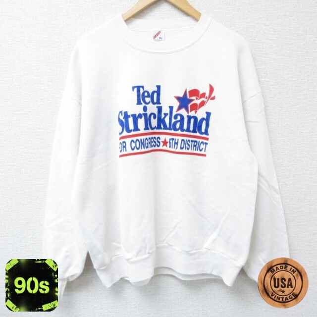 ジャージーズ 90s 長袖スウェット Strickland ホワイト XL | 古着