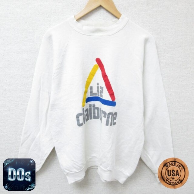フルーツオブザルーム 00s 長袖スウェット claiborne ホワイト L | 古着