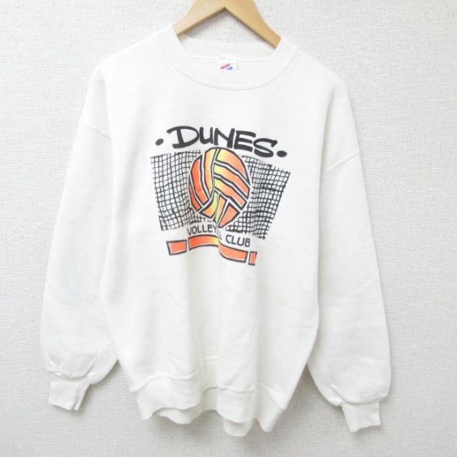 【50%OFF】ジャージーズ 90s 長袖スウェット バレーボール ホワイト L | 古着