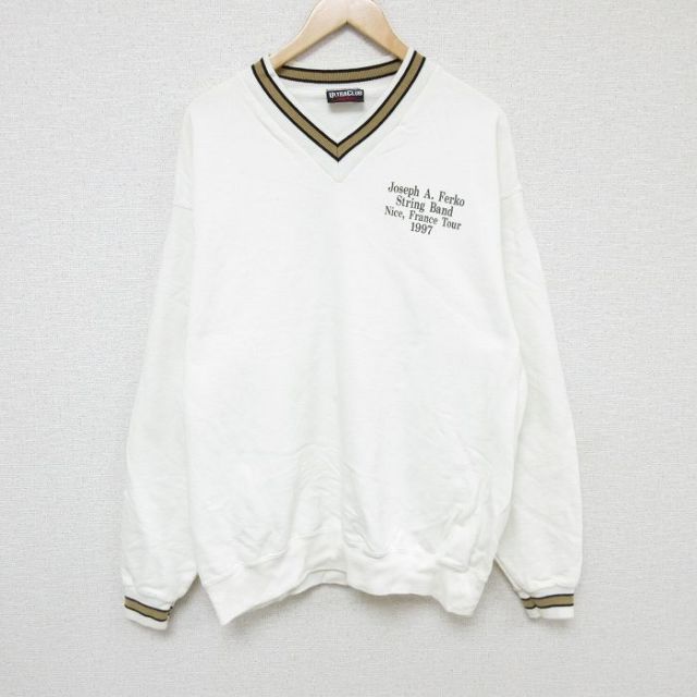 Joseph 90s 長袖スウェット 鹿の子 ホワイト XL | 古着