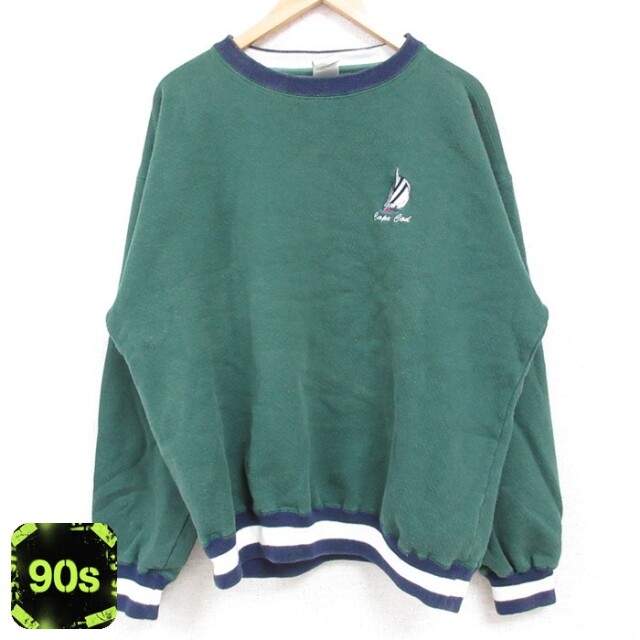 90s 長袖スウェット ケープコッド グリーン メンズXL相当 | 古着