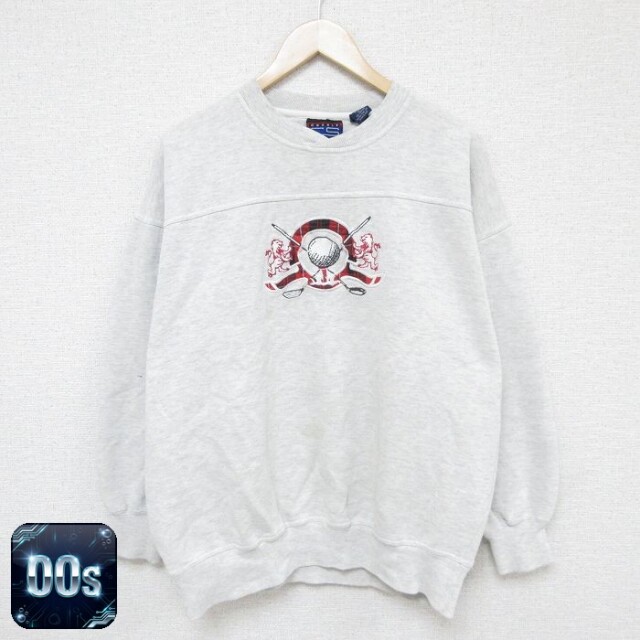 00s 長袖スウェット ゴルフクラブ刺繍 グレー XL | 古着