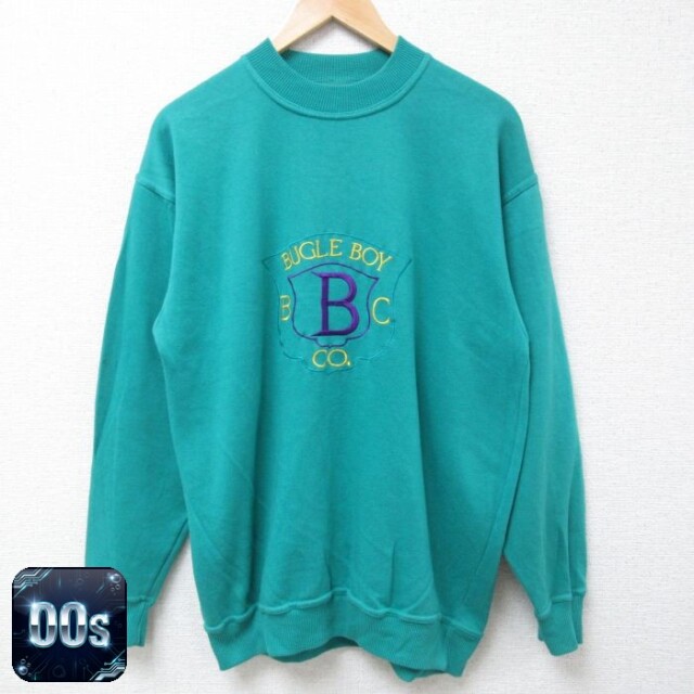 BUGLE BOY 00s 長袖スウェット 刺繍 グリーン メンズL相当 | 古着