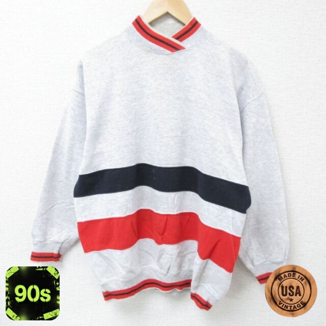 90s 長袖スウェット 霜降り グレー L | 古着